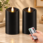 2PCS Flameless Candles with Remote Control, 3 x 5 Inch