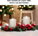 2PCS Flameless Candles with Remote Control, 3 x 5 Inch