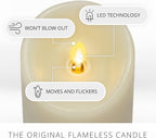 Darice LM357B 7-Inch Ivory Flameless Pillar Candle