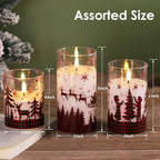 Flameless Pillar Candles with Remote – Set of 3