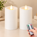 2PCS Flameless Candles with Remote Control, 3 x 5 Inch
