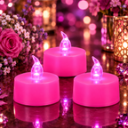12 Pack Green Flameless Tea Light Candles – 100+ Hours