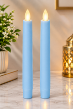 Red Flameless Taper Candles 6.75 Inch – Set of 2
